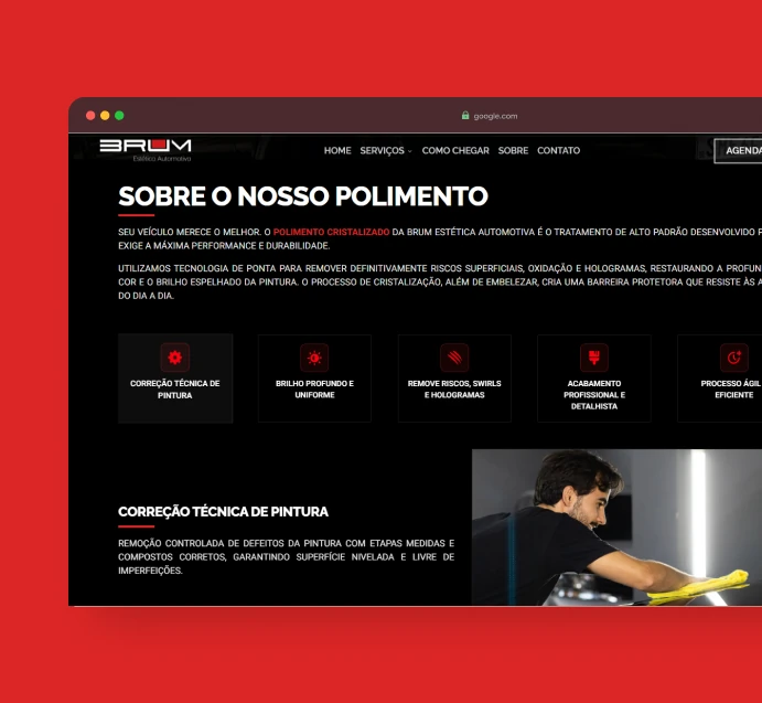 Detalhe da página de Brum