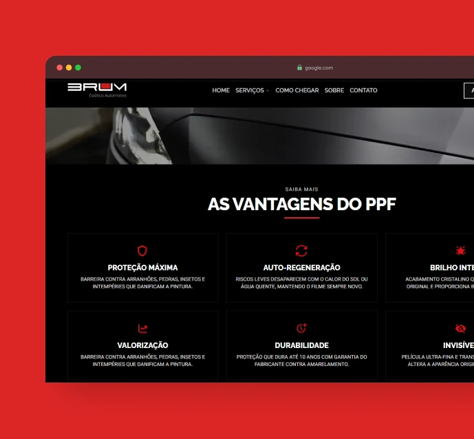 Outro detalhe da página de Brum